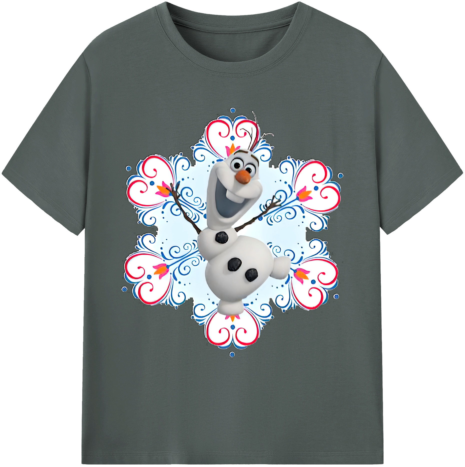 （画像用） アナと雪の女王 アンナ エルサ Frozen Anna Elsa 綿100％ メンズ半袖Tシャツ｜肌触りやわらか＆通気性